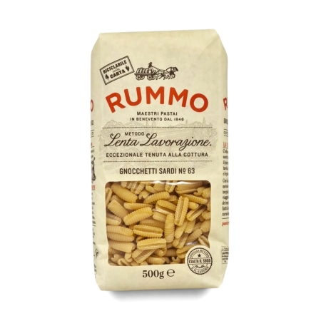 Rummo Gnocchetti Sardi Nr 63 - Makaron Muszelki 500g - sardyńska klasyka al bronzo